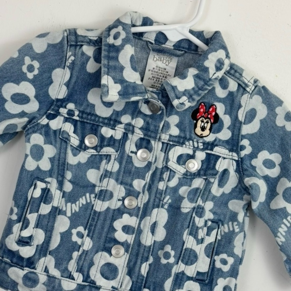 Disney Minnie Mouse Baby Girl Jean Jacket 9-12 months with minnie embroidery